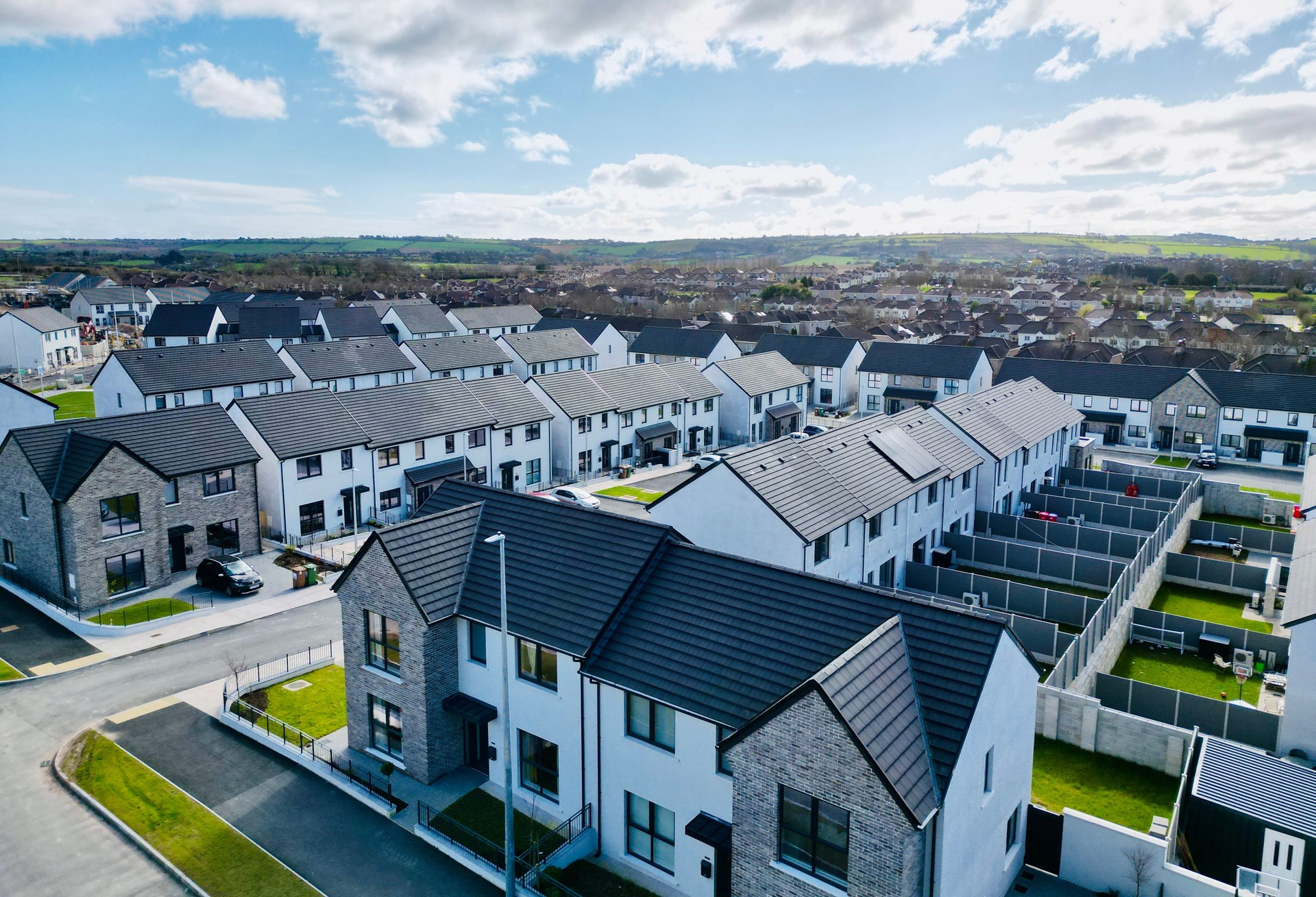 Newly built houses in Ireland